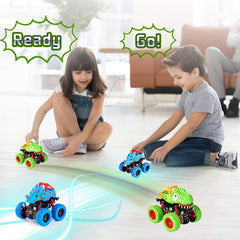 lodby dinosaur trucks tyrannosaurus rex sparks action-packed playtime