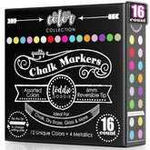 Loddie Doddie chalk markers 16-pack ready for bold chalkboard designs and easy erasing.