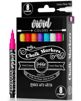 Loddie Doddie fine tip markers offer precise chalkboard details.