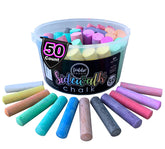 Loddie Doddie Jumbo Sidewalk Chalk 50-piece bucket for vibrant outdoor art sessions.