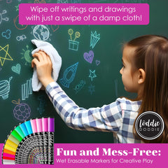 Loddie Doddie vivid colors on glass and whiteboards draw attention while erasing cleanly.