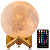 LOGROTATE Moon Lamp 4.8-inch glow creates cozy kids' room ambiance.