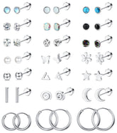 LOLIAS flat-back screw-back earrings pack for secure daily wear.