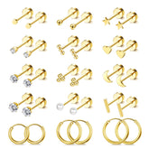LOLIAS hypoallergenic flat back earrings pack for sensitive ears and all-day comfort