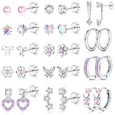 LOLIAS hypoallergenic flat-back earrings for women, comfortable flat-back design for sensitive ears.