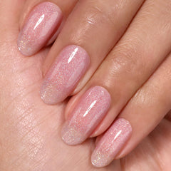 LONDONTOWN GelShift regular polish close-up showing transformation into gel finish.