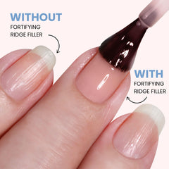 LONDONTOWN Kur Nail Ridge Filler nails before after showing texture improvement