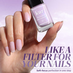 Londontown Lavender Illuminating Nail Concealer application swatch reveals quick one-step manicure.