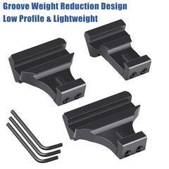 LONSEL 45-degree offset mount for 5-slot setup on a Picatinny rail to expand attachment options.