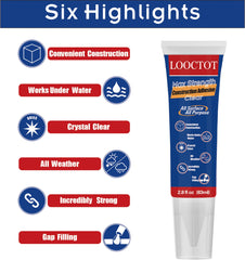 LOOCTOT adhesive applied in a zigzag pattern for a strong bond.
