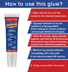 LOOCTOT cap-off enables quick, clean start for adhesive work.