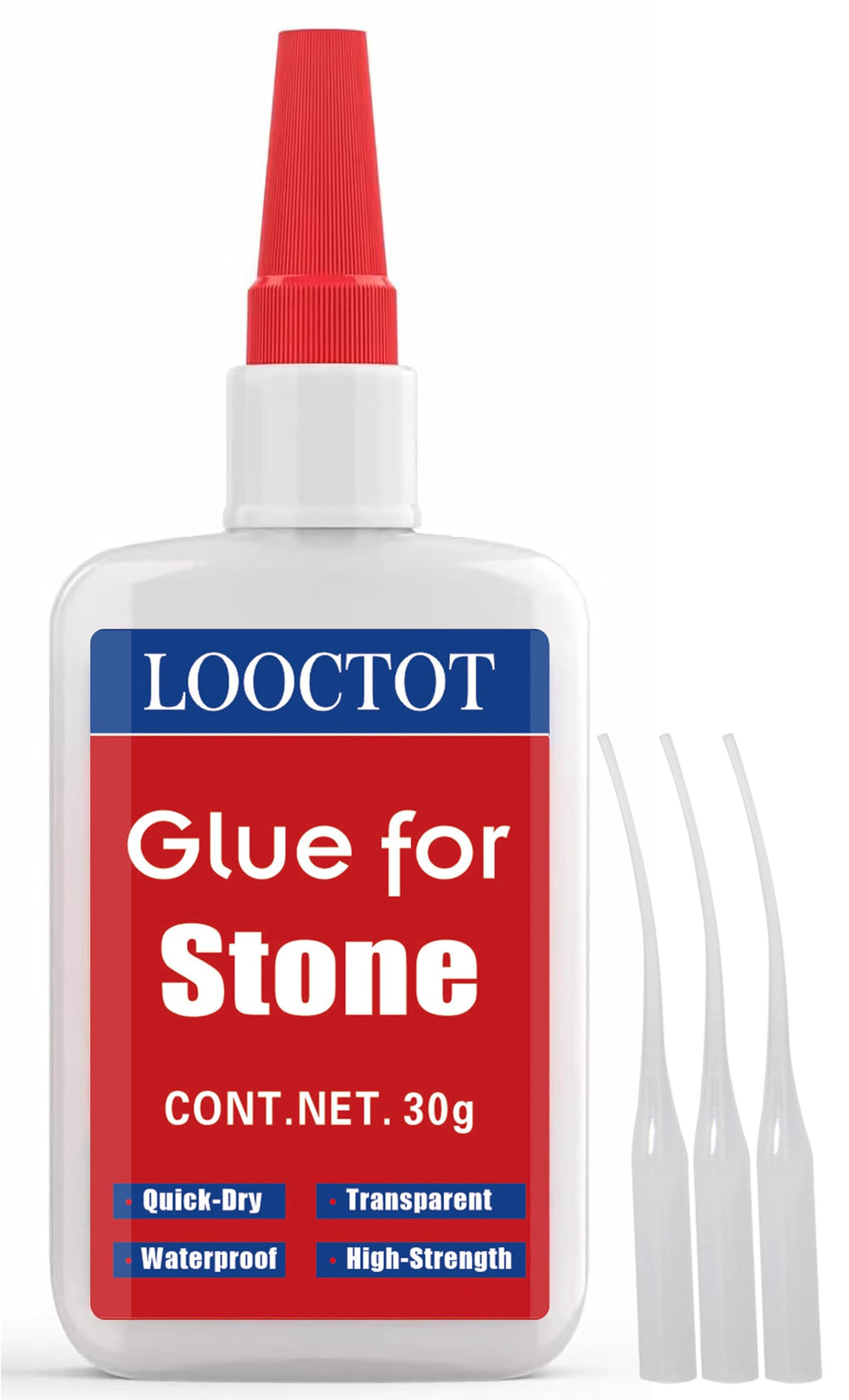 LOOCTOT Stone Glue with anti-clog cap for clean, waste-free application.