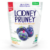 Looney Pruney bag of dried prunes for on-the-go healthy snacking.