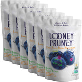 Looney Pruney organic prunes in a pouch, a healthy snack.