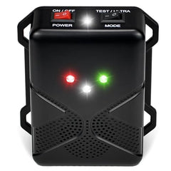 Loraffe battery-powered deterrent with flashing LEDs for vehicles and storage areas