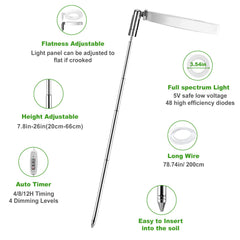 LORDEM grow light with dimmable brightness adapts to plants.