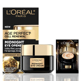L'Oreal Paris Age Perfect Midnight Eye Cream jar close-up for rich night-time eye care