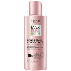 L'Oreal Paris EverPure Bond Repair pre-shampoo treatment bottle strengthens color-treated hair.