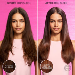 L'Oreal Paris EverPure Iron Sleek Conditioner tube demonstrates hydration for color-treated hair.