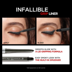L'Oreal Paris Infallible Grip Gel Eyeliner is waterproof and smudge-resistant through the day.