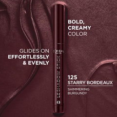 Close-up of creamy texture on L'Oreal Paris Le Shadow Stick for blending