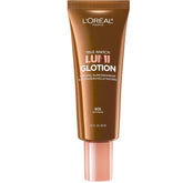 L'Oreal Paris Lumi Glotion bottle closeup showing radiant glow for daily wear