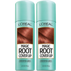 L'Oreal Paris Magic Root Cover-Up spray conceals gray roots quickly for a seamless look