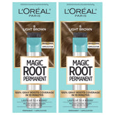 L'Oreal Paris Magic Root Permanent Hair Color precision brush enables fast, even root touch ups.