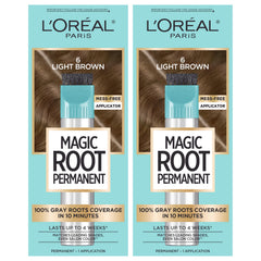 L'Oreal Paris Magic Root Permanent Hair Color precision brush enables fast, even root touch ups.