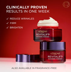 L'Oreal Paris Revitalift Triple Power cream swirl shows rich texture for smoother skin