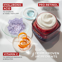 L'Oreal Paris Revitalift Triple Power jar top indicating easy daily application