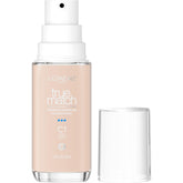 L'Oreal Paris True Match bottle with pump for quick, mess-free daily use.