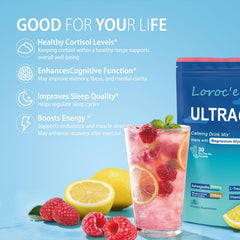 Loroc'e Ultracalm powder close-up showing natural fruit powder texture