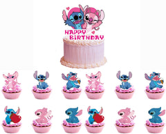 Losede Happy Birthday cake topper enhances centerpiece on celebration cakes
