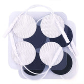 LotFancy TENS pads round 1.25 inch on skin for secure, comfortable attachment.