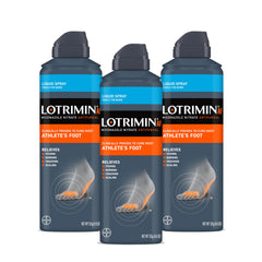 Lotrimin AF liquid spray bottle front for fast athlete's foot relief.