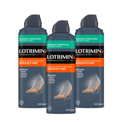 Lotrimin medicated deodorant powder spray front can for daily moisture control