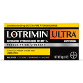 Lotrimin Ultra Jock Itch Cream tube shown for quick relief.