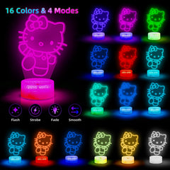 LOUHH Kitty Night Light with remote colors for mood lighting