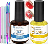 Louinstic gel polish remover kit image showing easy at-home removal