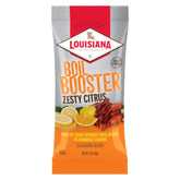 Louisiana Fish Fry Zesty Citrus Boil Booster bottle pour enhances seafood flavor