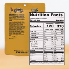 Louisville Vegan Jerky Smoked Black Pepper bag close-up with bold flavor