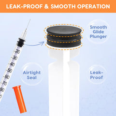 Leak-proof design supports smooth plunger action and reliable seals.