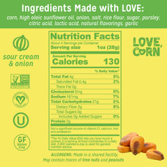 Love Corn Sour Cream & Onion plate snack idea for gatherings