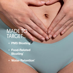 Love Wellness Bye Bye Bloat organic ingredients image highlights fenugreek and dandelion.
