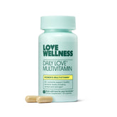 Love Wellness Daily Love multivitamin bottle highlighting energy and immune support.