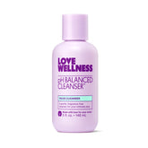 Love Wellness pH Balancing Cleanser bottle promotes gentle cleansing without irritation.