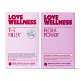 Love Wellness The Killer boric acid suppositories packaging highlighting pH balance.