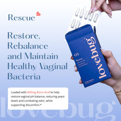 LoveBug Rescue boric acid suppository in hand, ready for bedtime application