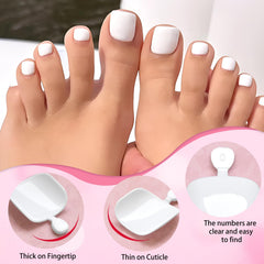 LoveOurHome short-square white toenails with clean look